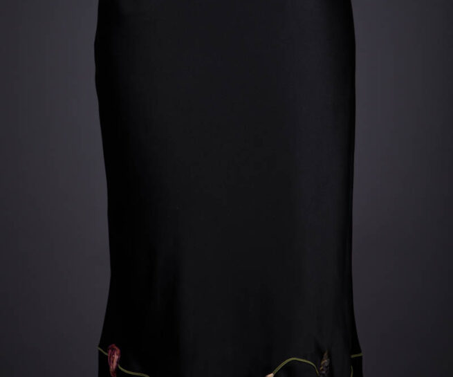 Ribbonwork Embellished Silk Half Slip By Piper Ewan, c. 2010, USA. The Underpinnings Museum. Photography by Tigz Rice.