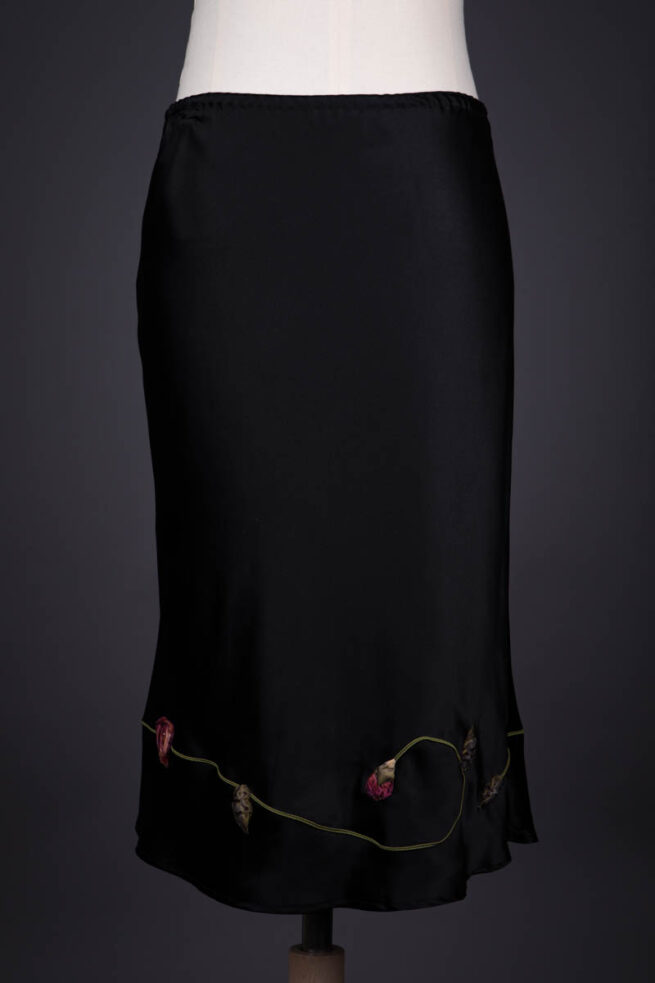 Ribbonwork Embellished Silk Half Slip By Piper Ewan, c. 2010, USA. The Underpinnings Museum. Photography by Tigz Rice.