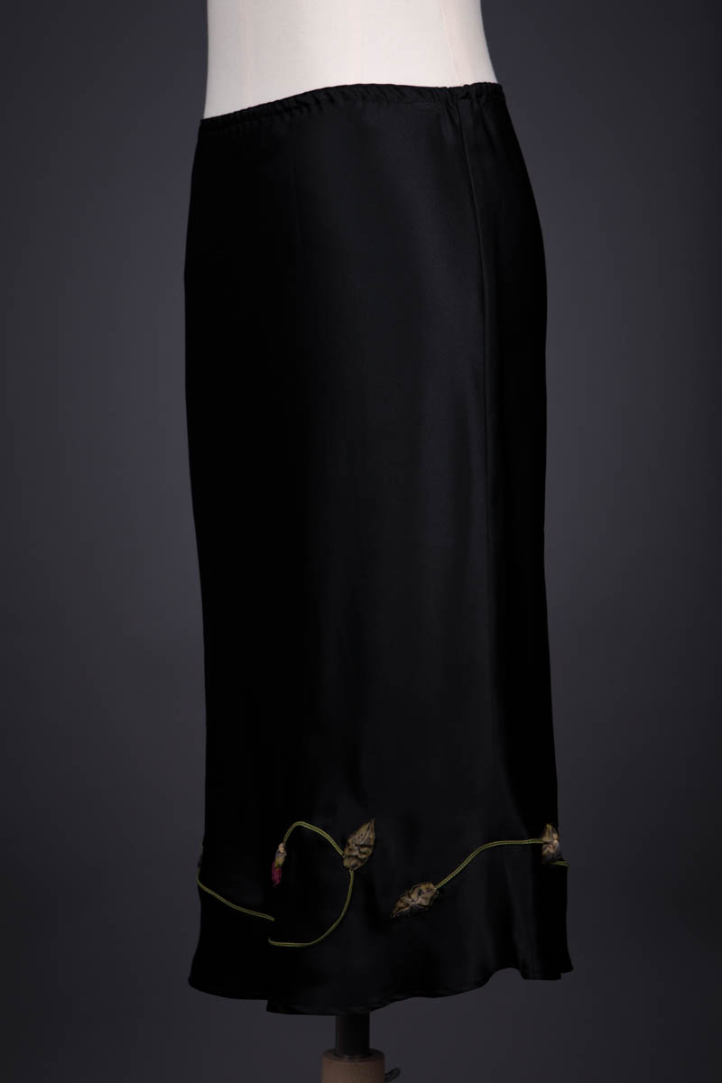 Ribbonwork Embellished Silk Half Slip By Piper Ewan, c. 2010, USA. The Underpinnings Museum. Photography by Tigz Rice.