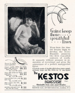 'Gain & Keep Those Youthful Lines' Advertisement By Kestos, 1928, Great Britain. The Underpinnings Museum.