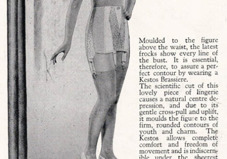 'Kestos And The Modern Gown' Advertisement By Kestos, c. 1930s, Great Britain. The Underpinnings Museum