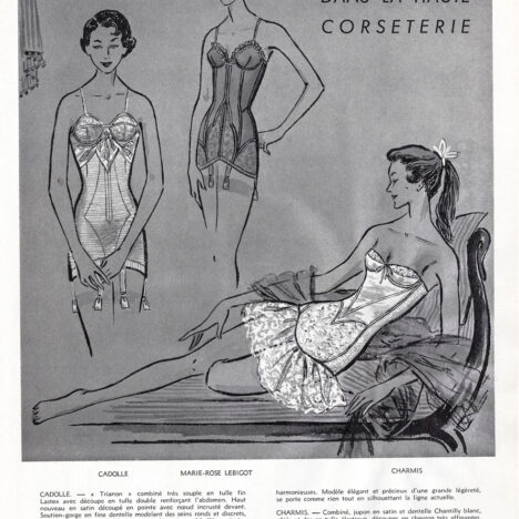 'Dans La Haute Corseterie' Magazine Editorial, 1955, France. The Underpinnings Museum