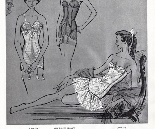 'Dans La Haute Corseterie' Magazine Editorial, 1955, France. The Underpinnings Museum