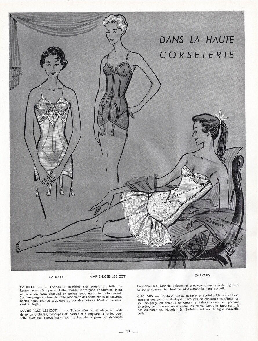 'Dans La Haute Corseterie' Magazine Editorial, 1955, France. The Underpinnings Museum