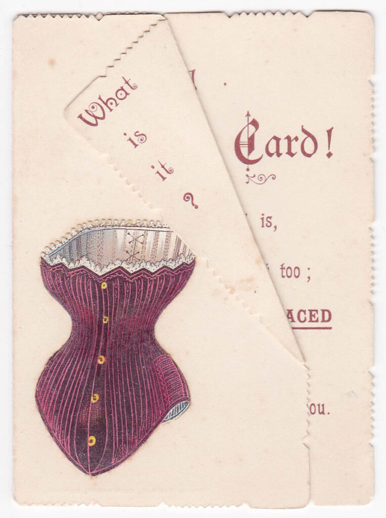 'What Is It?' Christmas Card By Angus Thomas, c. 1880s, Great Britain. The Underpinnings Museum