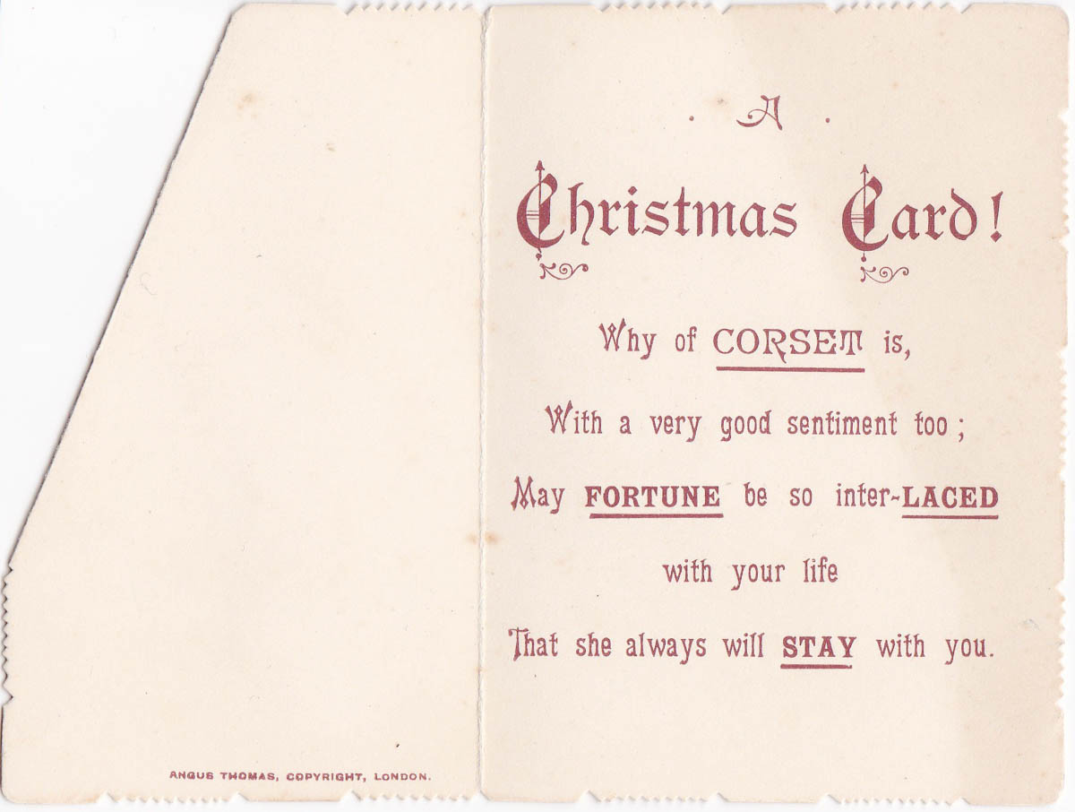 'What Is It?' Christmas Card By Angus Thomas, c. 1880s, Great Britain. The Underpinnings Museum