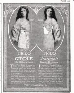 Girdle & 'Paraknit' Brassiere Advertisement By Treo, c. 1920s, USA & Canada. The Underpinnings Museum
