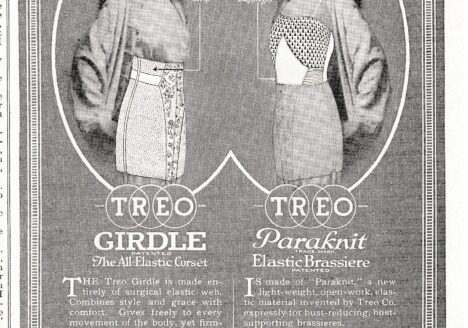 Girdle & 'Paraknit' Brassiere Advertisement By Treo, c. 1920s, USA & Canada. The Underpinnings Museum