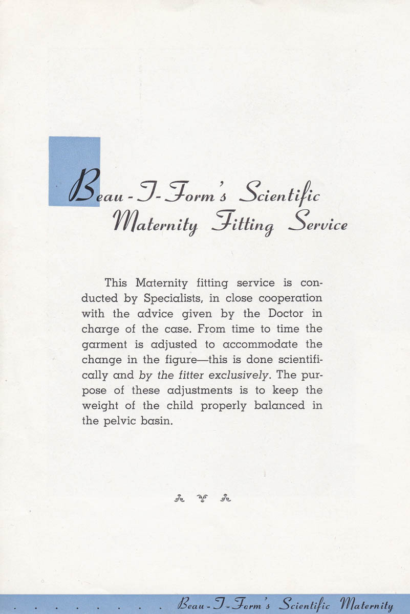 'Beau-T-Form's Scientific Maternity Service' Booklet By Stayform, 1949, USA. The Underpinnings Museum