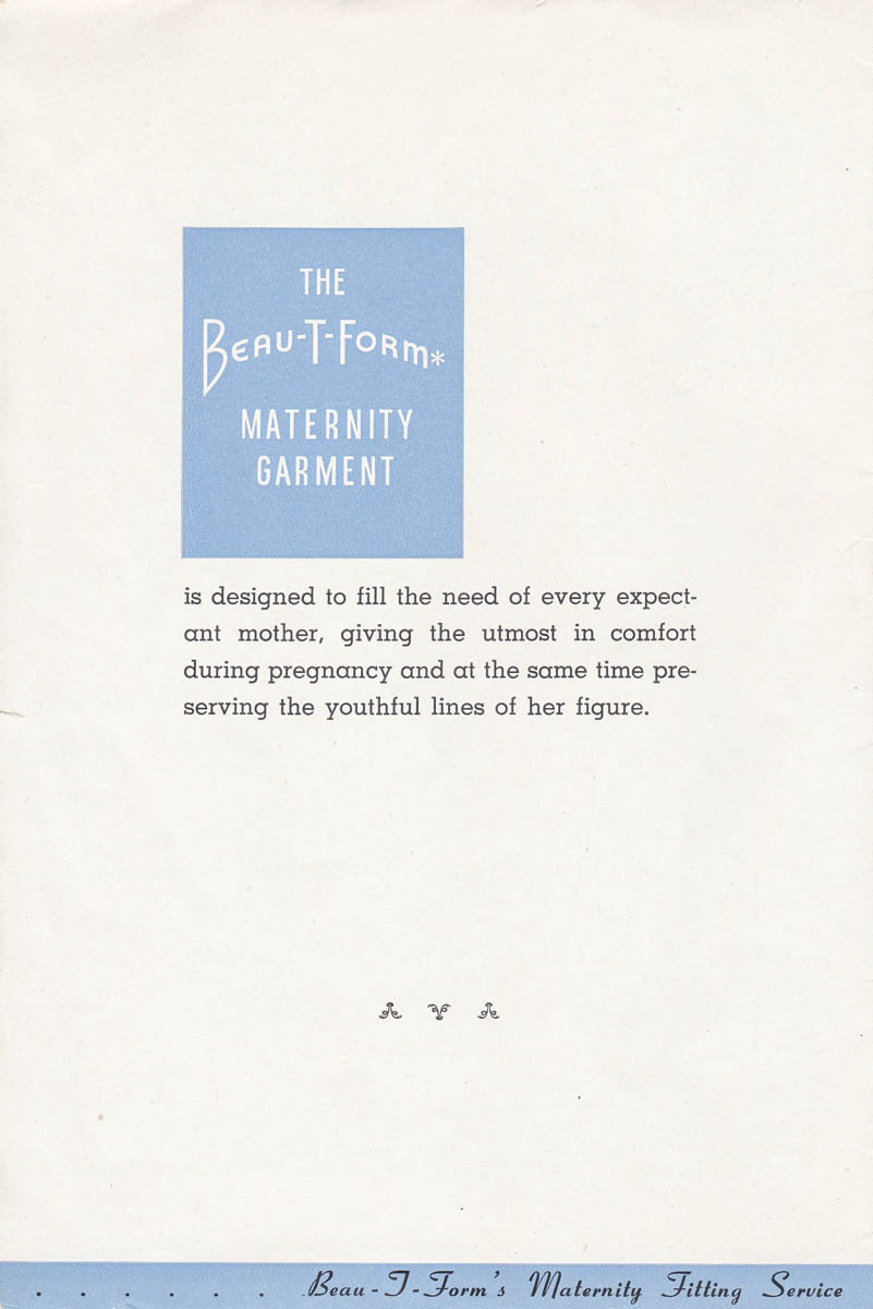 'Beau-T-Form's Scientific Maternity Service' Booklet By Stayform, 1949, USA. The Underpinnings Museum