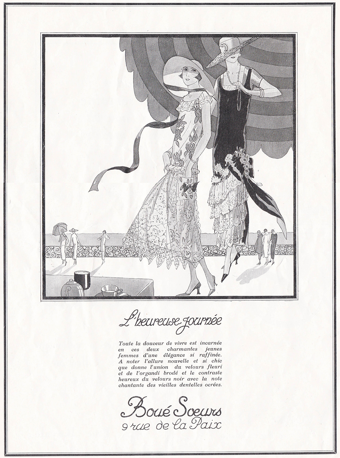 Boué Soeurs 'L'Heureuse Journée' Advertisement, 1924, France. The Underpinnings Museum.