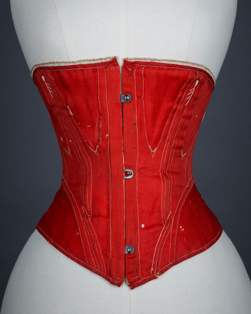 c. 1860s midbust corset. Photography by Tigz Rice. The Underpinnings Museum