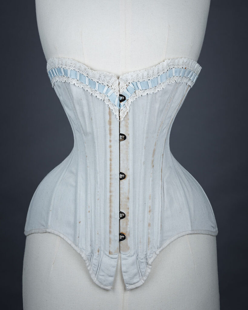 1900s 4 Panel Midbust Corset. Photography by Tigz Rice. The Underpinnings Museum