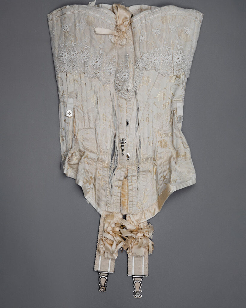 1900s Silk Midbust Corset. Photography by Tigz Rice. The Underpinnings Museum