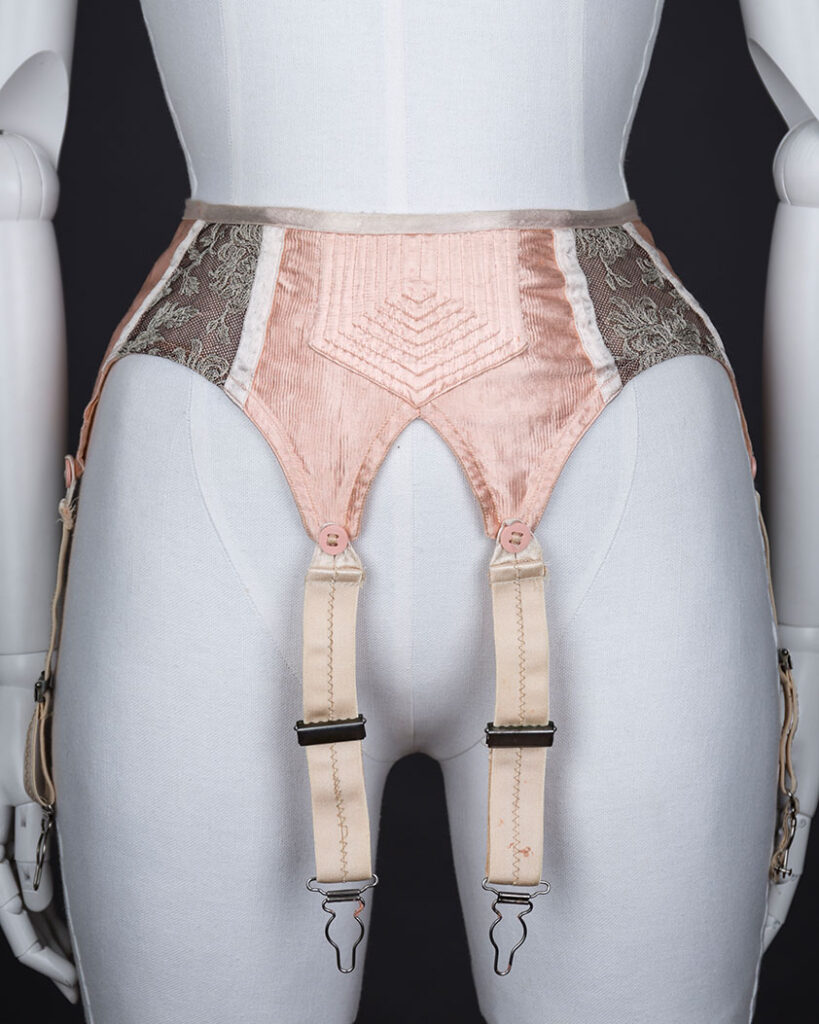 1940s Quilted Suspender Belt. Photography by Tigz Rice. The Underpinnings Museum