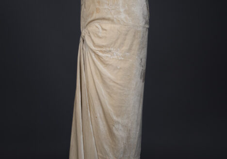 Ivory Velvet Beaded Evening Gown By House Of Worth, c, 1920, France. Photography by Tigz Rice. The Underpinnings Museum