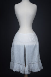 Hand Stitched Cotton Lawn Open Drawers With Valenciennes Lace & Pin Tucks, c. 1900s. Photography by Tigz Rice. The Underpinnings Museum.