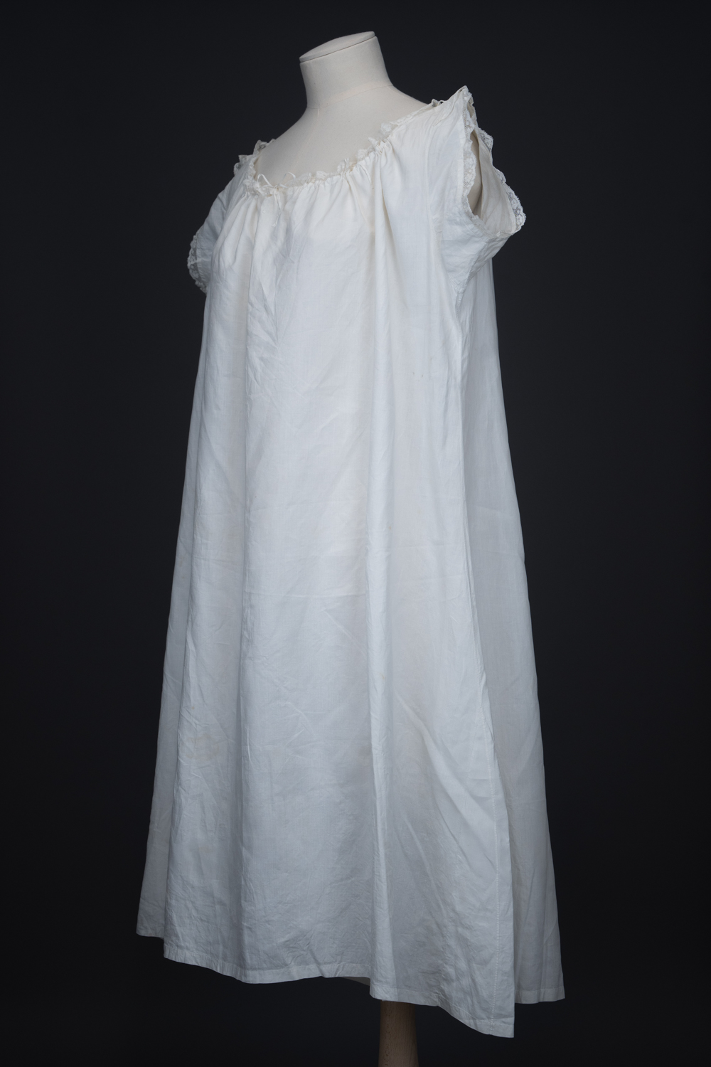 Queen Victoria's White Cotton Lawn & Valenciennes Lace Chemise, c. 1880-90s, Great Britain. The Underpinnings Museum. Photography by Tigz Rice.