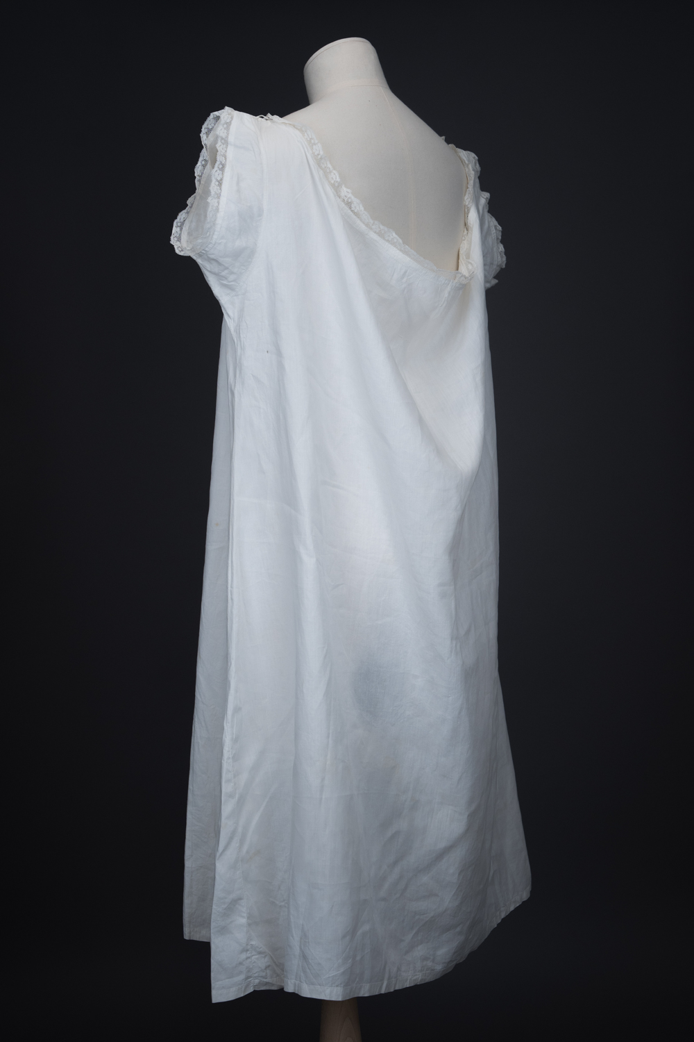 Queen Victoria's White Cotton Lawn & Valenciennes Lace Chemise, c. 1880-90s, Great Britain. The Underpinnings Museum. Photography by Tigz Rice.