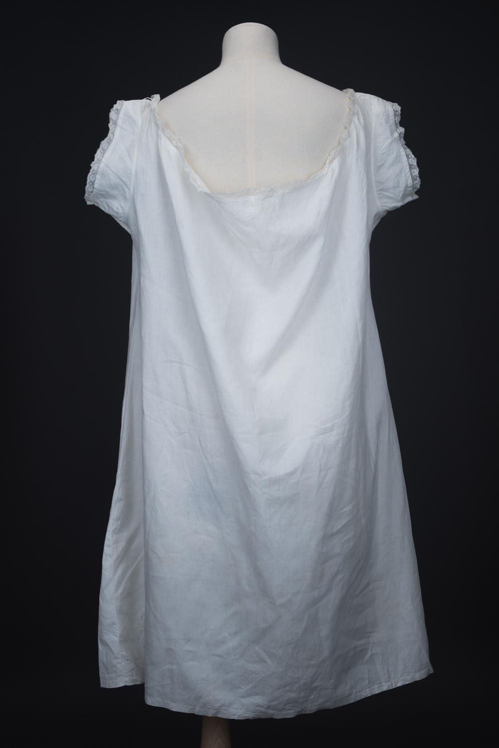 Queen Victoria's White Cotton Lawn & Valenciennes Lace Chemise, c. 1880-90s, Great Britain. The Underpinnings Museum. Photography by Tigz Rice.