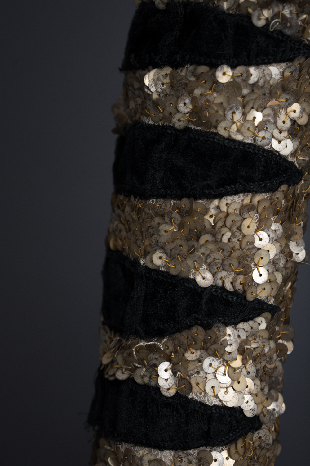 Tiger Sequinned Halter Knickers With Tail, Gauntlet & Hat By Erté, c. 1949, France. The Underpinnings Museum. Photography by Tigz Rice