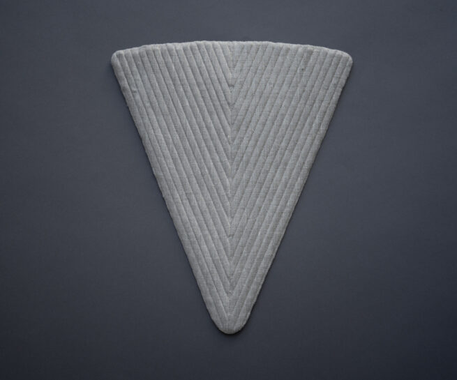 Reproduction Linen Stomacher By Royal Black Couture & Corsetry, 2025, Austria. The Underpinnings Museum. Photography by Tigz Rice