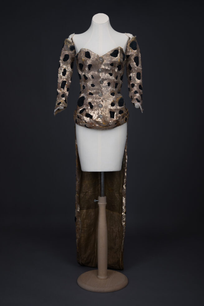 'Femme Panthère' Trained Bodice & Gauntlets By Erté, 1949, France. The Underpinnings Museum. Photography by Tigz Rice