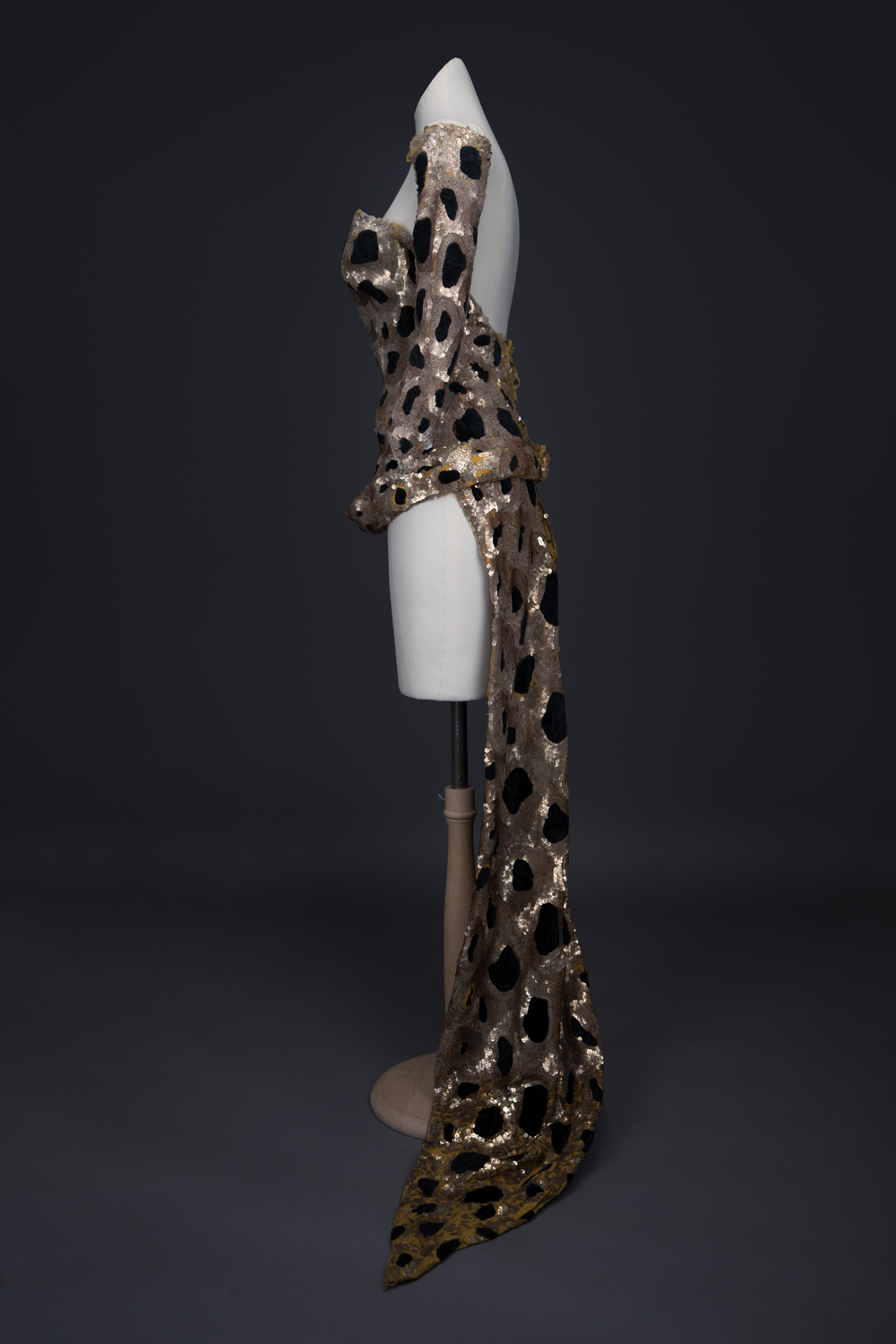 'Femme Panthère' Trained Bodice & Gauntlets By Erté, 1949, France. The Underpinnings Museum. Photography by Tigz Rice