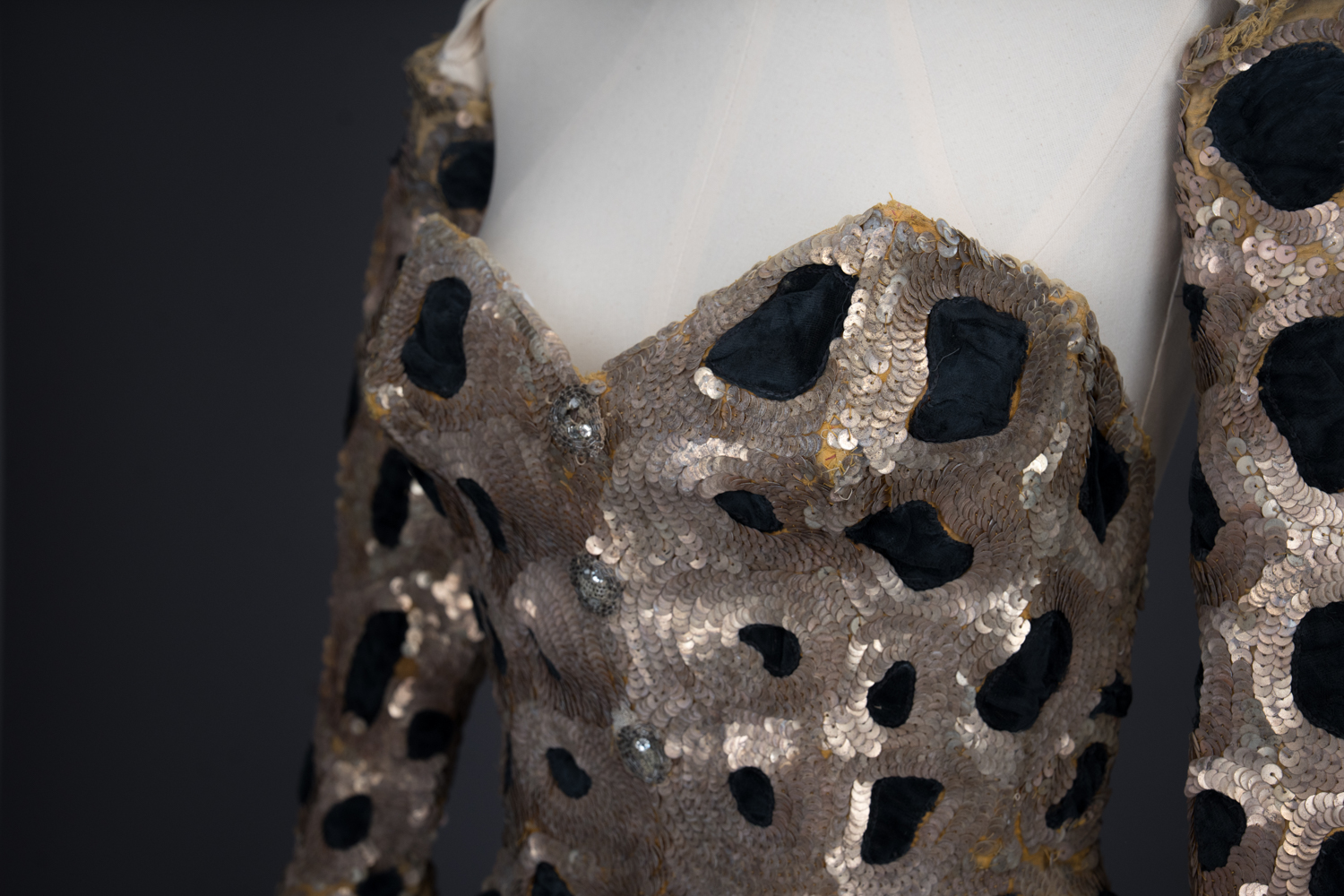 'Femme Panthère' Trained Bodice & Gauntlets By Erté, 1949, France. The Underpinnings Museum. Photography by Tigz Rice