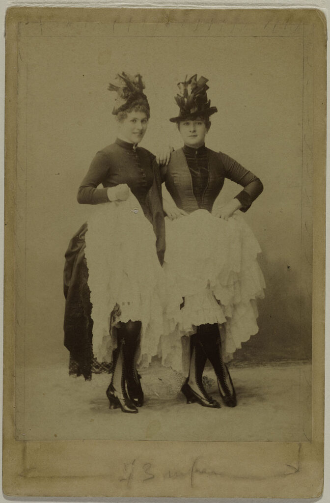 Portrait of the two dancers Grille d'égout and La Goulue, 1886. Carnavalet Museum, History of Paris.