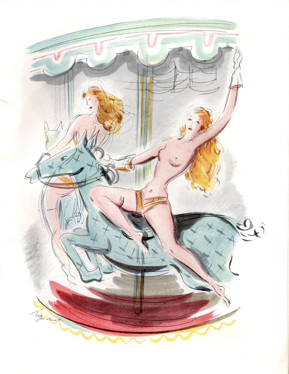 'Reflets' Souvenir Album By Tabarin, 1949-1951, France. The Underpinnings Museum.